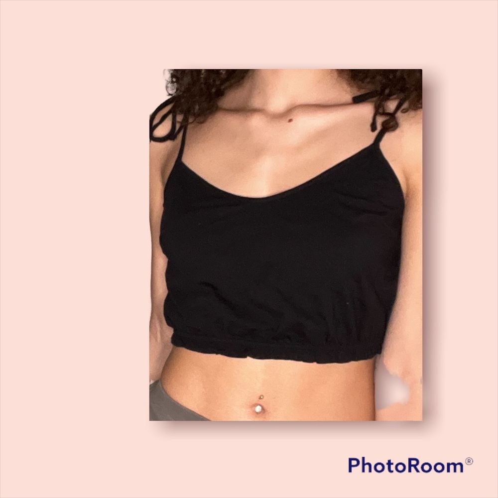 tied straps crop top